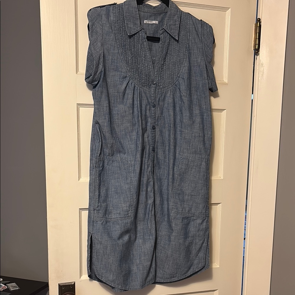 GAP Light Blue Chambray Shirtdress